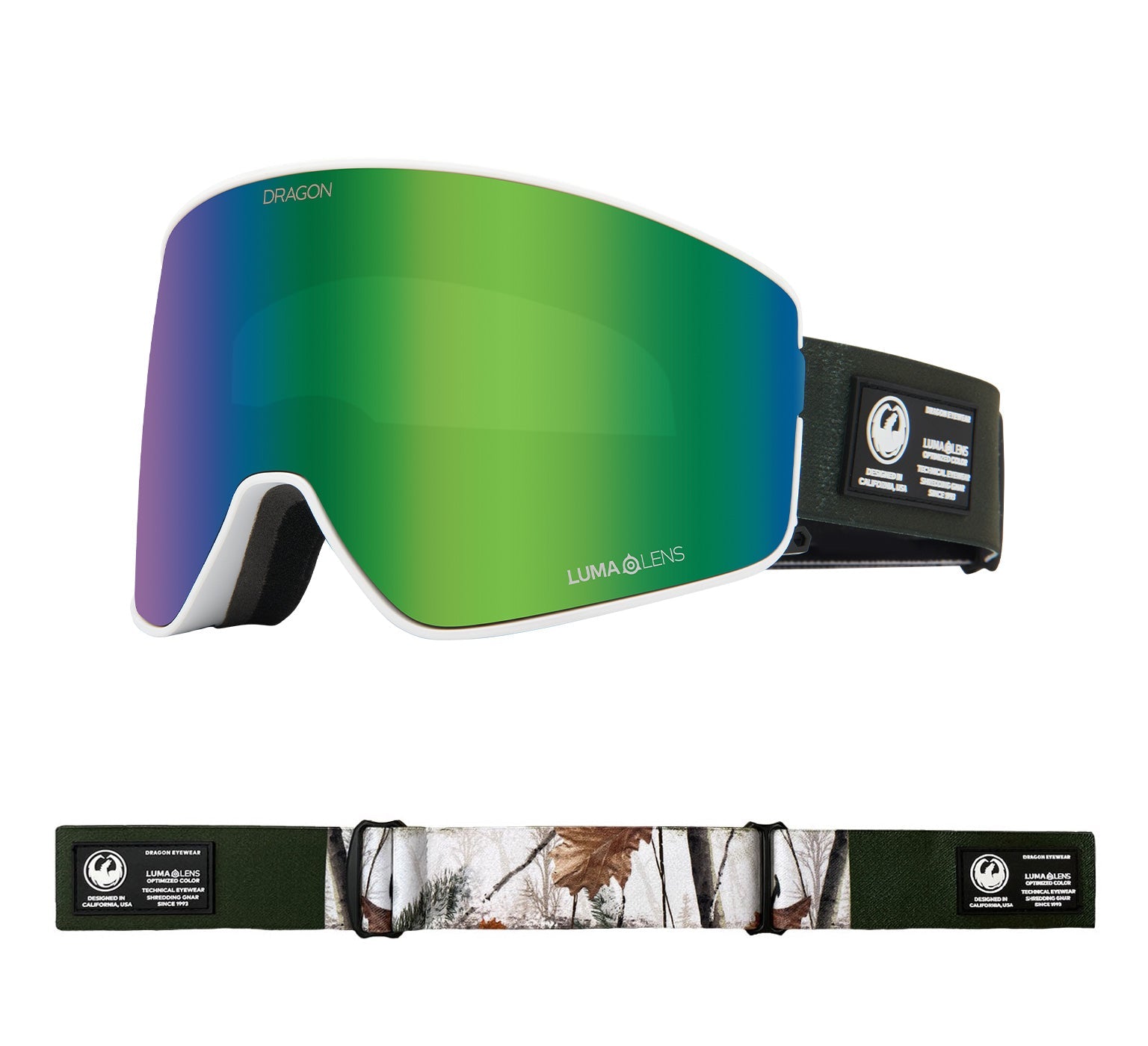 PXV2 - Alpine Camo with Lumalens Green Ionized & Lumalens Amber Lens