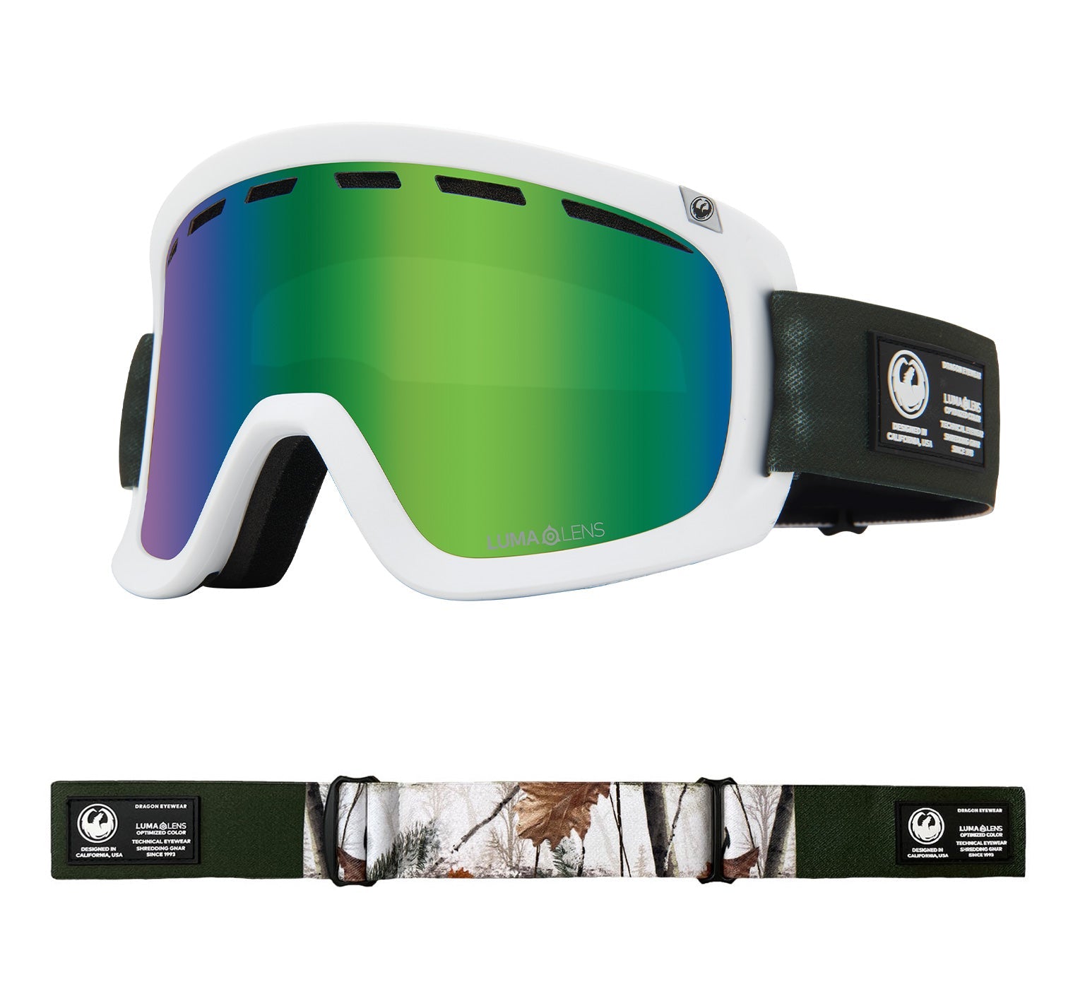 D1 OTG - Alpine Camo with Lumalens Green Ionized & Lumalens Amber Lens