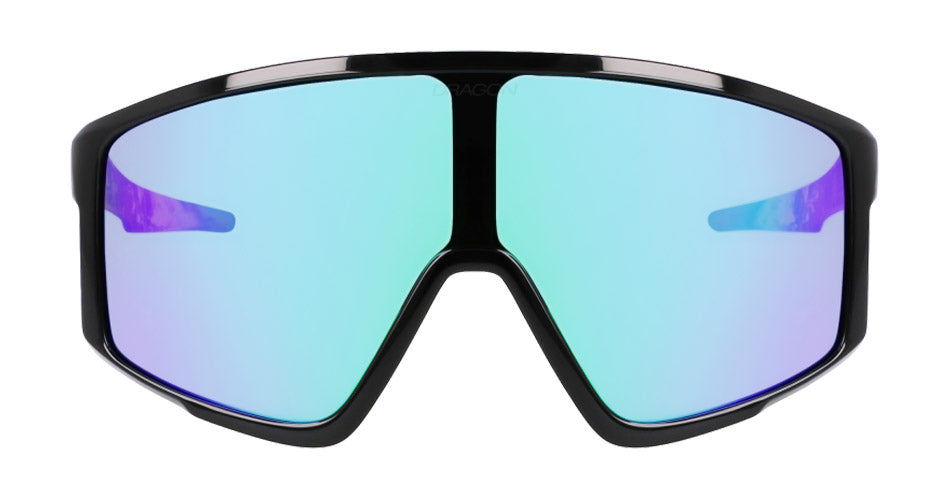 AMPED - Black/Multi-verse with Lumalens Green Ionized Lens